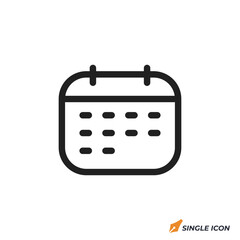Leinwandbilder - calendar icon vector illustration. calendar symbol isolated on white background