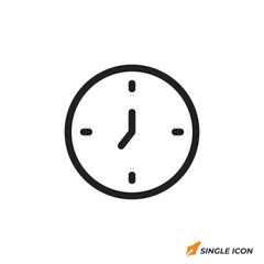 Leinwandbilder - clock icon vector illustration. clock symbol isolated on white background