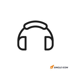 Leinwandbilder - headphone icon vector illustration. headphone symbol isolated on white background