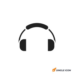 Leinwandbilder - headphone icon vector illustration. headphone symbol isolated on white background
