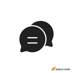 Poster - chat icon vector illustration. chat symbol isolated on white background