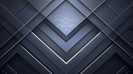 Aufkleber - 青色の幾何学的な抽象的な背景の未来的なパターンとデジタル アートワークのデザイン