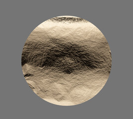 Poster - Premium silver and gray foil texture with a glossy, holographic finish. Round, circular sheet with a