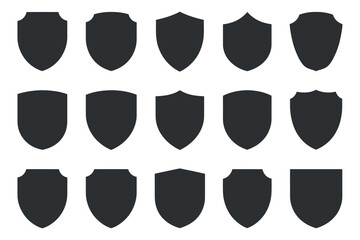 Poster - Fifteen Different Shield Shapes Set for Branding and Design Projects