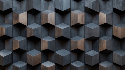 Poster - Create a sleek wallpaper design with symmetrical geometric shapes for modern interiors in a minimalist environment