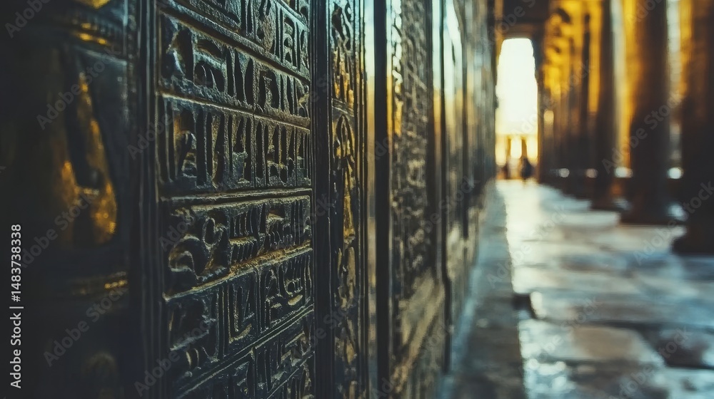 Ancient Stone Tablets with Inscriptions in Museum Display – Archaeology ...