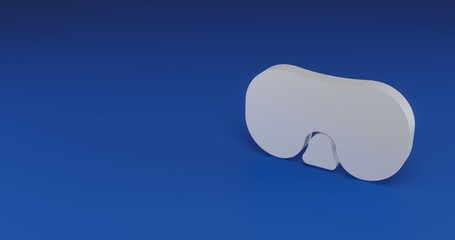 Poster - Isolated realistic white diving goggles symbol with shadow. Located on the right side of the scene. 3d illustration on transparent background