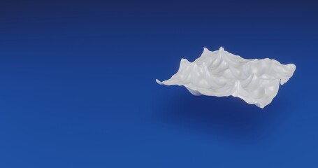 Poster - Isolated realistic white terrain with shadow. Located on the right side of the scene. 3d illustration on transparent background