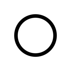 Poster - A simple black circle outline against a white background providing a clean and minimalist aesthetic look here
