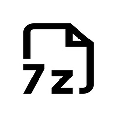Poster - Illustration of a file icon with a folded corner and the text 7z indicating file compression type