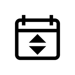 Poster - Illustration of a calendar icon with up and down arrows indicating scheduling or event management tool use