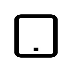 Poster - Illustration of a simple mobile phone or tablet device with rounded corners and a single square button centered
