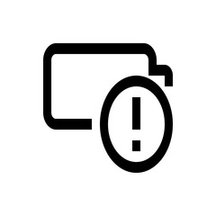 Poster - Illustration of a low battery symbol with an exclamation mark indicating a warning or error state shown