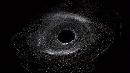 Leinwandbilder - 黒い背景にきらめく銀河の中心部の抽象的な宇宙の渦と未来的な光の散乱パターン