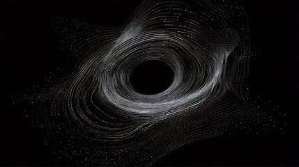 Leinwandbilder - 抽象的なブラックホール銀河の渦巻きと輝く星の散らばったパターン夜空に浮かぶ宇宙のアートワーク