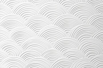Poster - Abstract white textured waves pattern