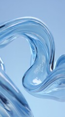 Poster - translucent, curving glass forms intertwining gracefully, generating ethereal visual harmony with so