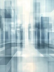 Fototapete - 青と白の抽象的な建築構造 パターンの背景 未来的な幾何学的デザインの壁紙のテクスチャ アートと光の構造の視覚的要素