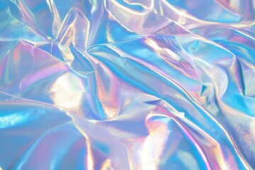 Poster - Airy, iridescent fabric folds in pastel hues