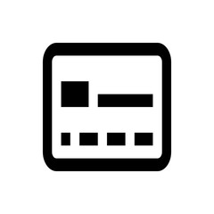 Poster - Illustration of a stylized rectangular card with rounded corners and abstract data blocks on the surface