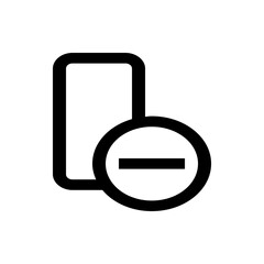 Aufkleber - Icon depicting a rectangular shape with rounded corners and a circle containing a horizontal line sign