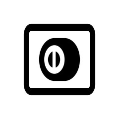 Poster - Illustration of a toggle switch in the off position with a rectangular border and rounded edges design element