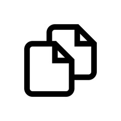 Poster - Two document icons overlapping each other with one having a folded corner represented in black outline