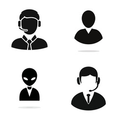 Wall Mural - First Contact Specialist - Vector icon, simple icon, isolated on white  -  