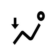 Poster - Diagram showing a wavy line going up towards a circle with a dot inside and an arrow pointing down