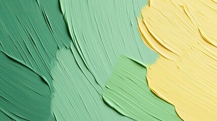 Aufkleber - Abstract Green And Yellow Paint Texture Swirls