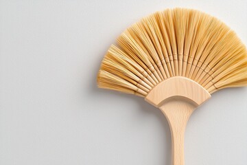 Aufkleber - Elegant Wooden Handheld Fan Brush Cleaning Tool