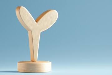 Aufkleber - Wooden Plant Sprout Minimalist Design