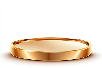 Poster - Golden Circular Platform Display Stand Isolated