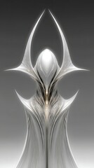 Poster - Abstract Figure With Flowing Lines and Sharp Details in a Smooth Gradient Background