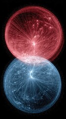 Poster - Visualization of Subatomic Particles and Molecular Interactions Captured in Vibrant Colors