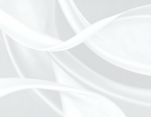 Poster - Abstract white flowing fabric, elegant curves and soft texture