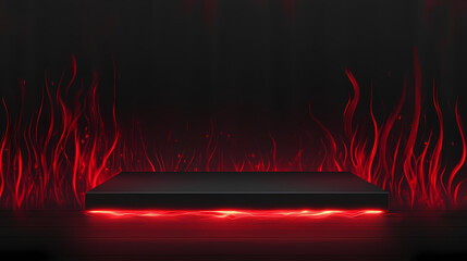 Wall Mural - red gradient floor pattern
