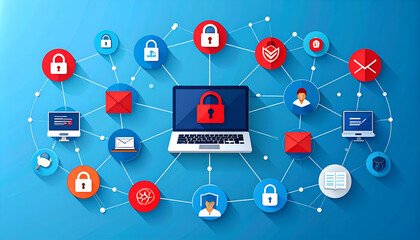 Poster - Cybersecurity network protection, data security, and user privacy