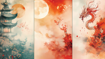 Wall Mural - chinese new year backgrounds