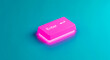 © oneday - A pink enter key with an arrow on a blue background in a minimalist and modern style image art