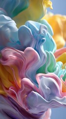 Poster - Abstract swirls of colorful paint mixing together in a fluid motion, creating a vibrant and dynamic visual masterpiece, capturing the essence of creativity