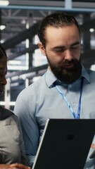 Poster - vertical video server hub supervisor overseeing computer scientists improving neural network algorit