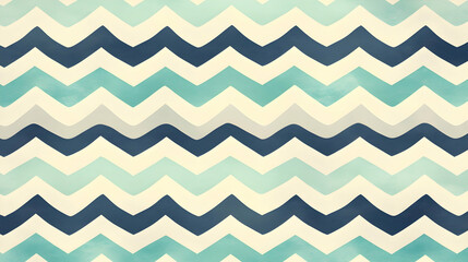 Poster - Modern watercolor zigzag pattern in shades of blue and gray creating seamless design