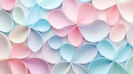 Poster - Pastel Petal Symphony: An Abstract Arrangement of Gentle Color Gradients