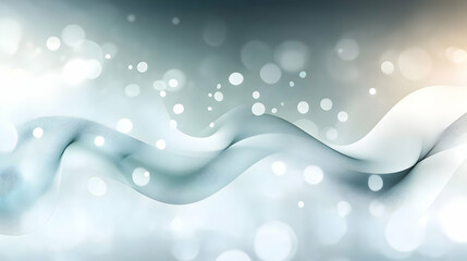 Poster - Serene abstract wave design with shimmering bokeh lights for elegant backgrounds