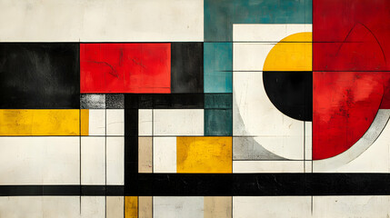 Poster - Harmonic Geometry: An Abstract Composition of Colors and Shapes
