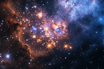 Wall Mural - Cosmic galaxy nebula background