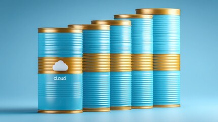 Poster - Cloud-connected inflation model icon concept showcasing live consumer price index data and economic insights
