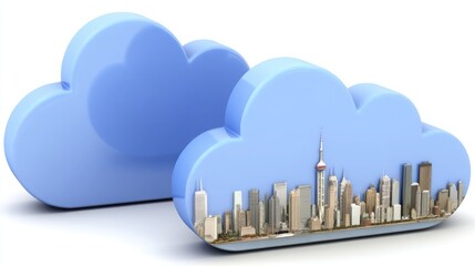 Poster - Cloud-enabled global economic indicators icon concept representing real-time economic data and global trends