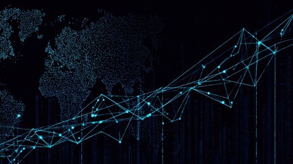 Poster - Cloud-enabled global economic indicators icon concept representing real-time economic data and global trends